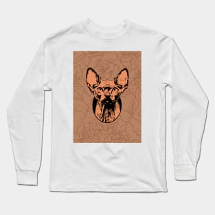 Egyptian cat flowers Long Sleeve T-Shirt